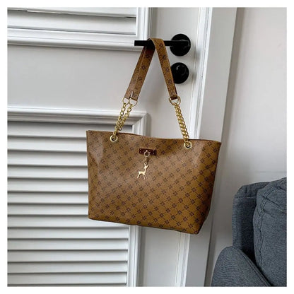 Sac cabas femme summer time Blanc-Noir-Jaune-Marron-ShopGET® 