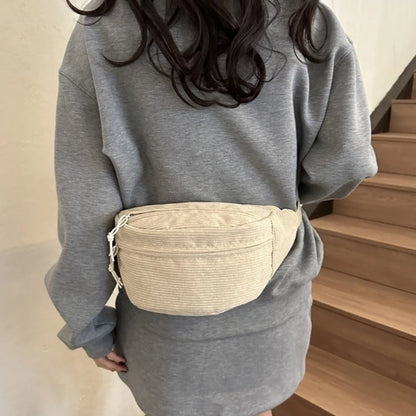 Sac banane velours noir pour femme