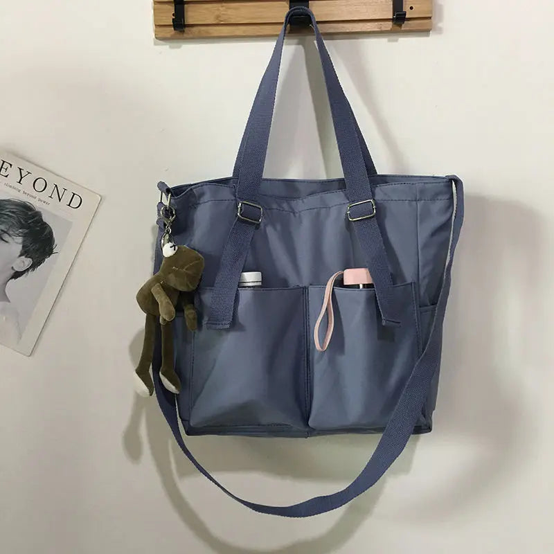 sac cabas tissu Oxford Beige A-Vert A-Bleu A-Beige B-Noir A-Bleu B-Noir B-Vert B-ShopGET® 
