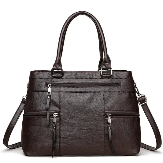Sac cabas femme rectangulaire Gris-Marron-Jaune-Noir-ShopGET® 