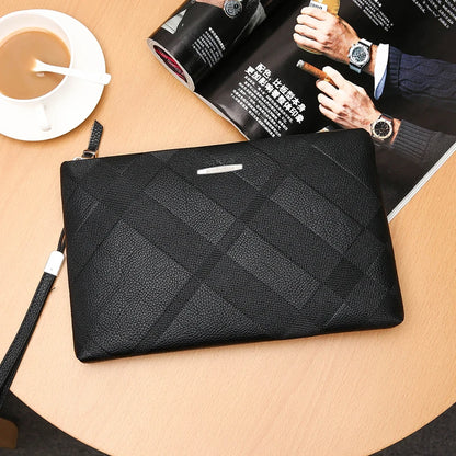 Pochette homme cuir luxe Marron A / 28 x 2.5 x 17cm-Marron B / 28 x 2.5 x 17cm-Noir A / 28 x 2.5 x 17cm-Noir B / 28 x 2.5 x 17cm-ShopGET® 