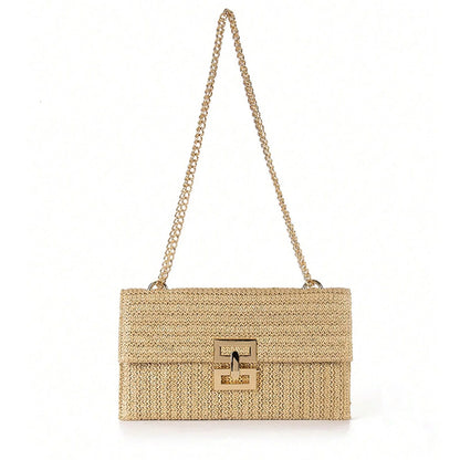 Pochette en tissu bohème Sac à chaine-Multicolore-Apricot-ShopGET® 