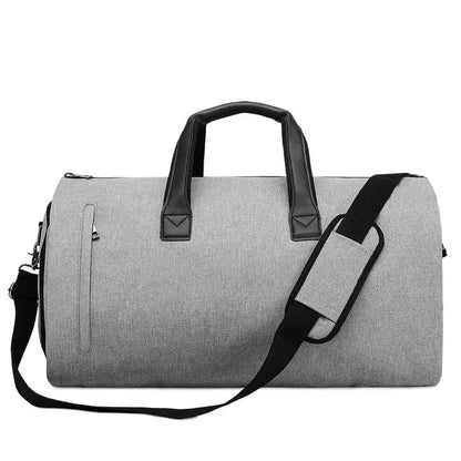 Grand sac weekend à bandoulière Gris-Noir-Gris Sombre-ShopGET® 