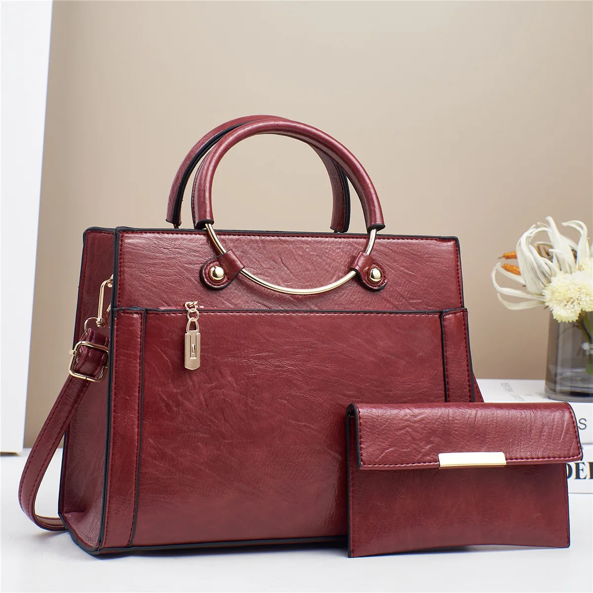 Sac cabas en cuir souple camel-Bleu-Vert-Noir-Rouge-Kaki-Rose-ShopGET® 