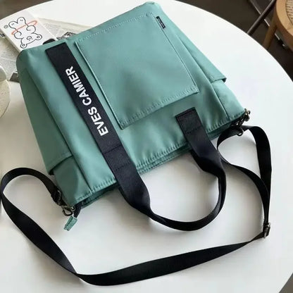 sac cabas tissu noir et blanc Vert-Beige-Bleu-Noir-ShopGET® 