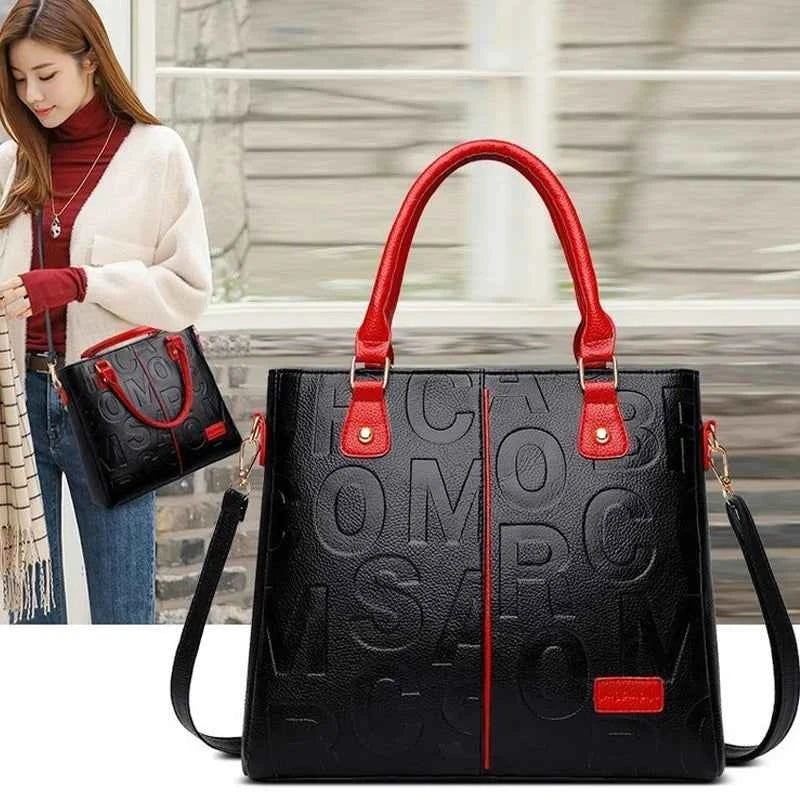Sac cabas femme noir cuir Rouge / 31cm x 10cm x 29cm-Jaune / 31cm x 10cm x 29cm-ShopGET® 