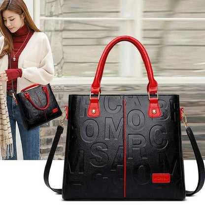 Sac cabas femme noir cuir Rouge / 31cm x 10cm x 29cm-Jaune / 31cm x 10cm x 29cm-ShopGET® 