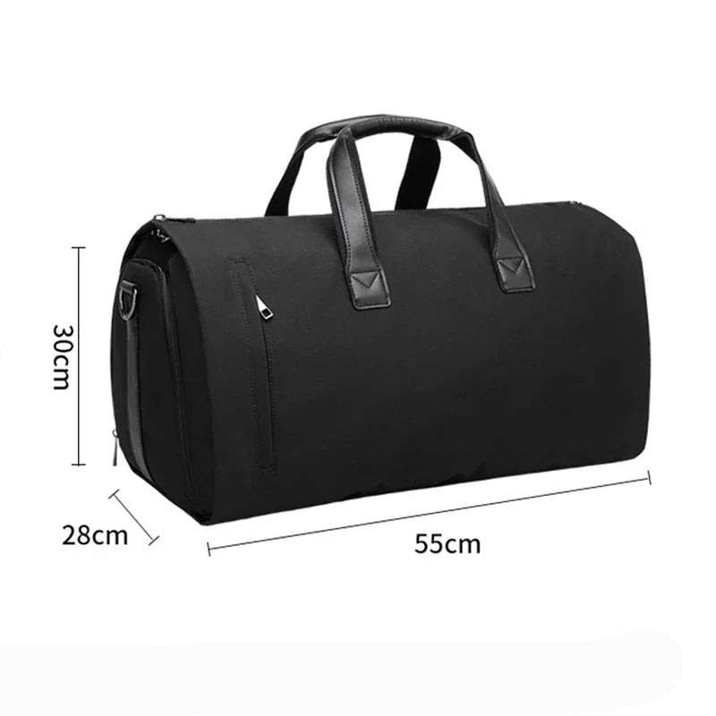 Grand sac weekend à bandoulière Gris-Noir-Gris Sombre-ShopGET® 