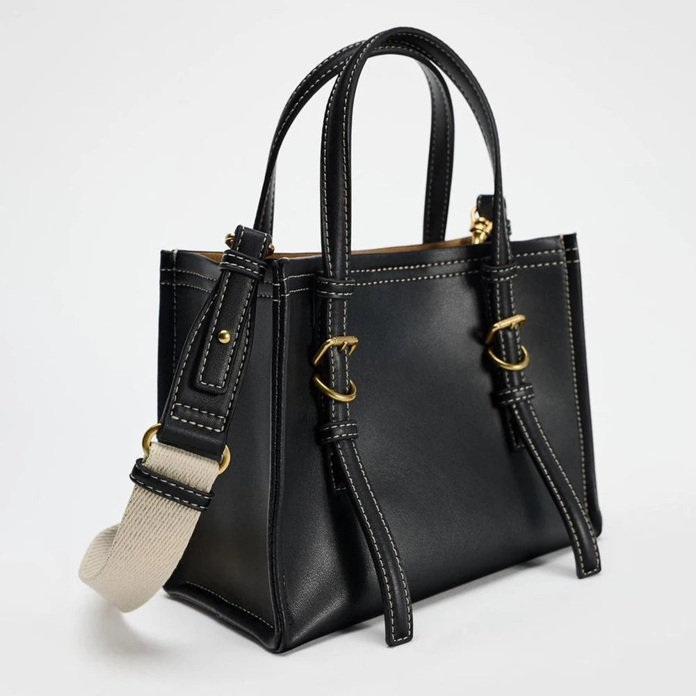 Grand sac cabas en cuir noir Noir / OFFERTE-Beige / OFFERTE-Marron / OFFERTE-ShopGET® 