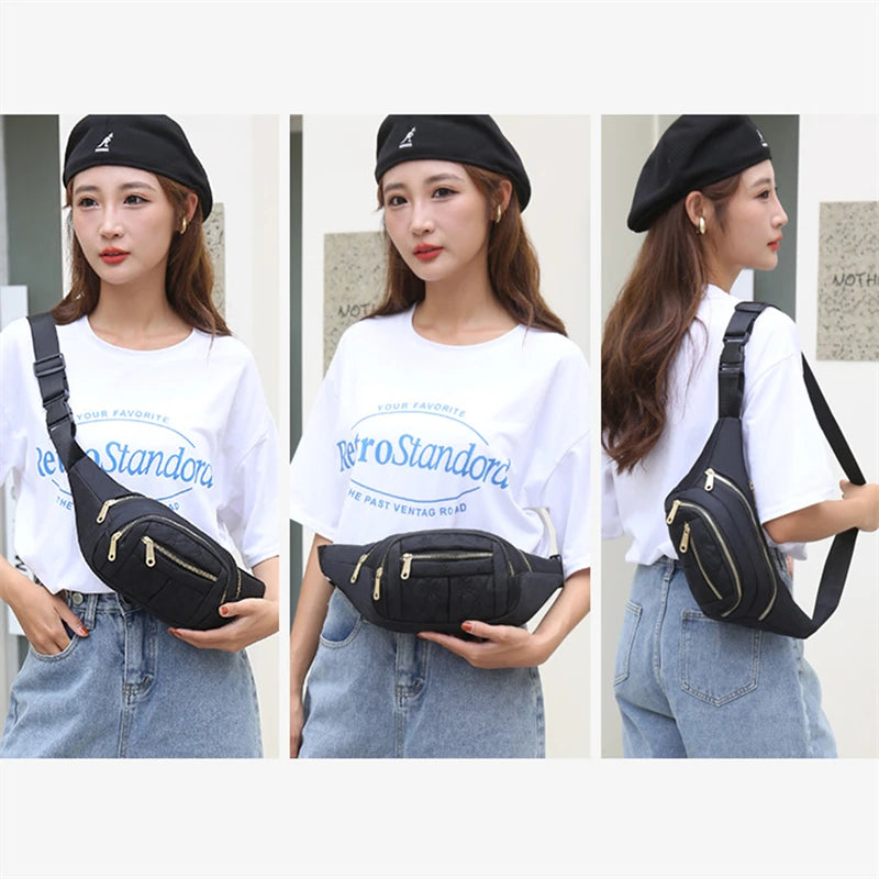 Sac banane femme en tissu solide - ShopGET®