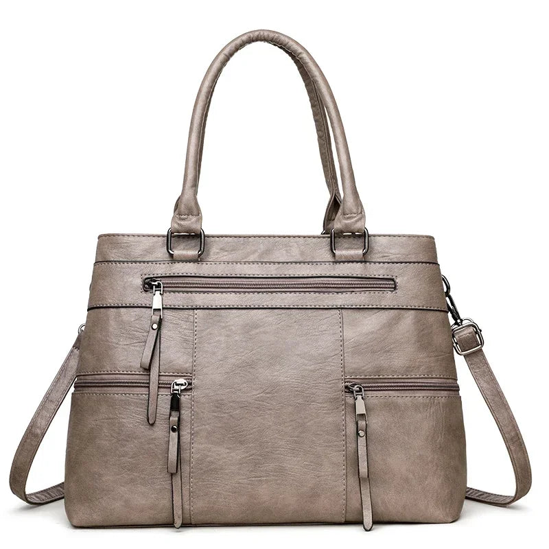 Sac cabas femme rectangulaire Gris-Marron-Jaune-Noir-ShopGET® 