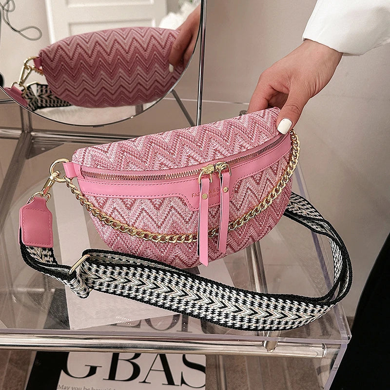 Sac banane en cuir ethnique boho plage