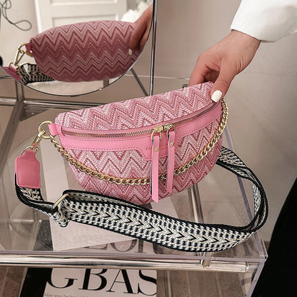 Sac banane en cuir ethnique boho plage
