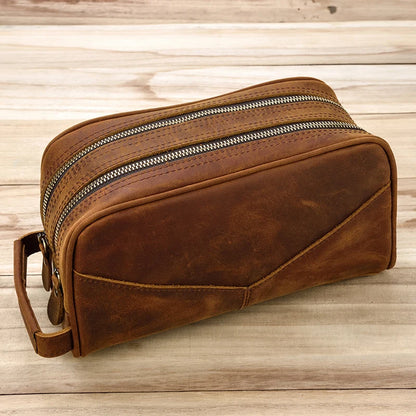 Trousse de toilette homme pas cher en cuir - ShopGET®