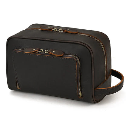 Trousse de toilette homme pas cher en cuir - ShopGET®