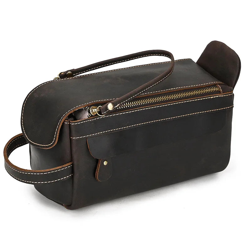 Trousse de toilette homme pas cher en cuir - ShopGET®